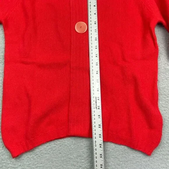 Vintage Minklander Darlene Sweater 38 Small Women Red Lambswool Made in USA - Picture 5 of 10